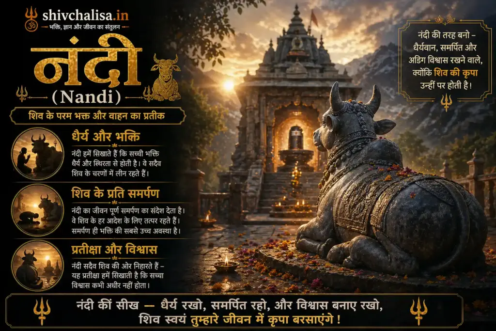 भगवान शिव के प्रतीक और उनका अर्थ (Shiva Symbols Meaning) – त्रिशूल, डमरू, नाग और अन्य रहस्य 9 shiva nandi meaning