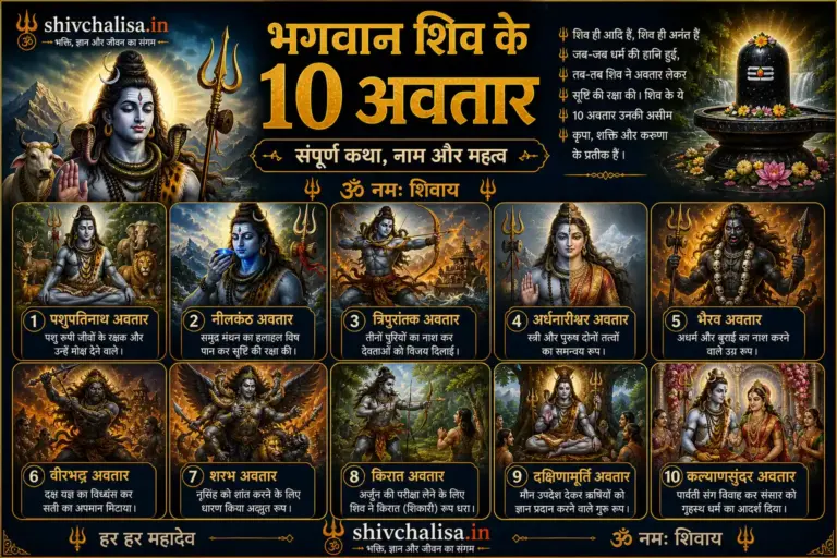 Bhagwan Shiv ke 10 Avatar aur unki jankari