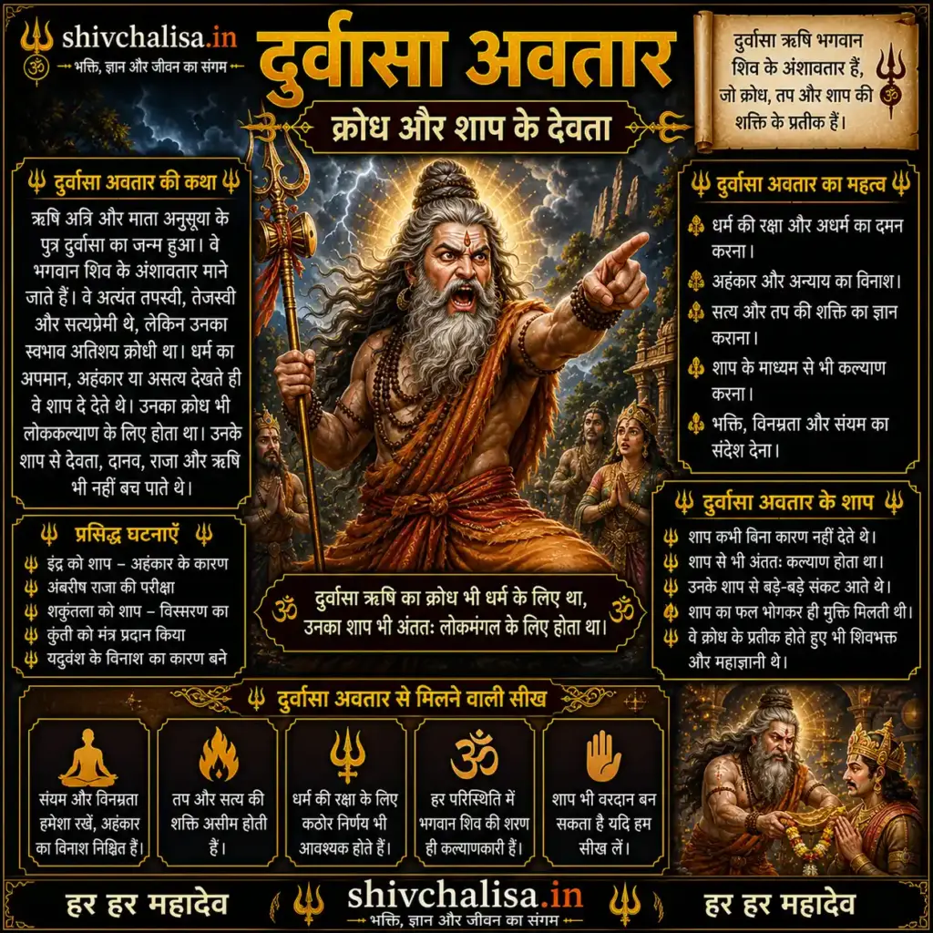 Durvasa Avatar Krodh Aur Shap ke Devta
