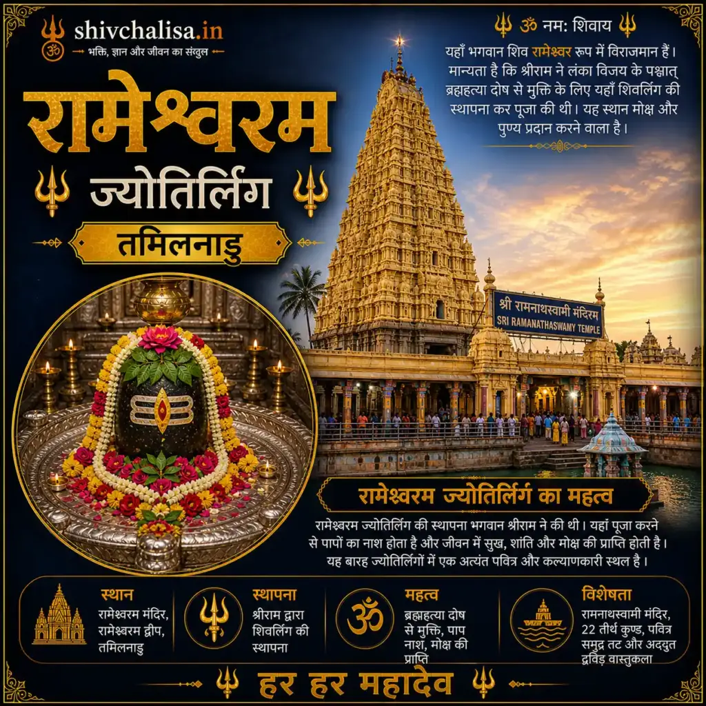रामेश्वरम ज्योतिर्लिंग रामनाथस्वामी मंदिर तमिलनाडु और शिवलिंग