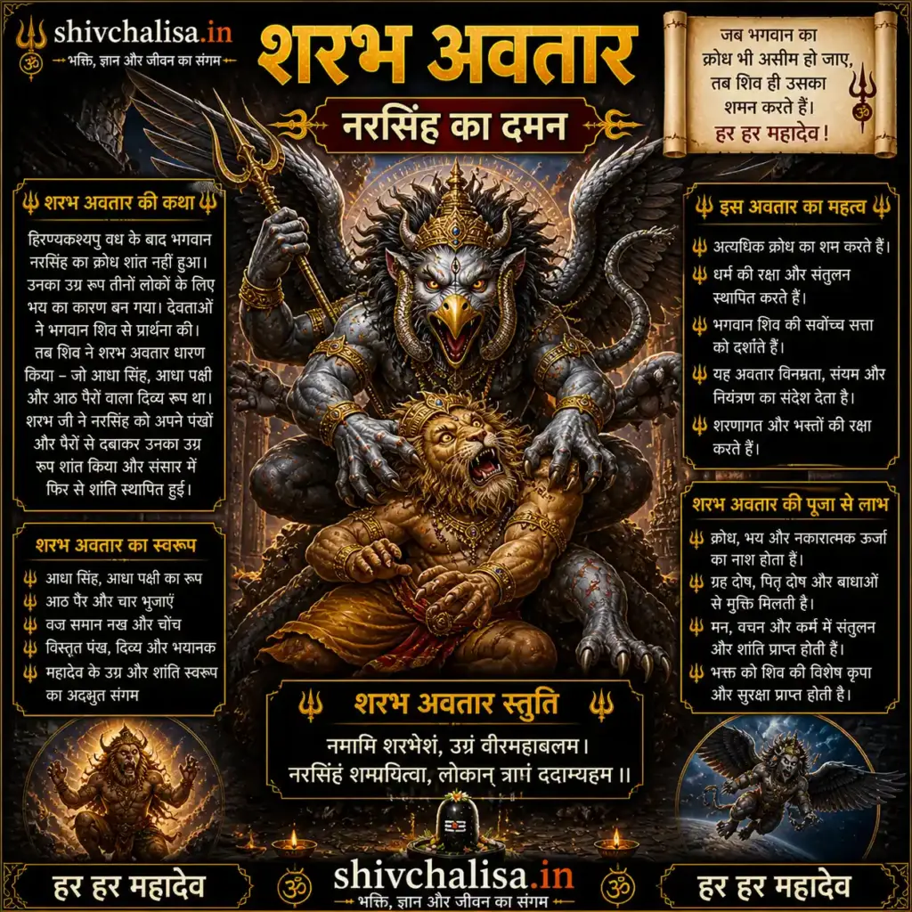 Sharabh Avatar Narsi ka daman