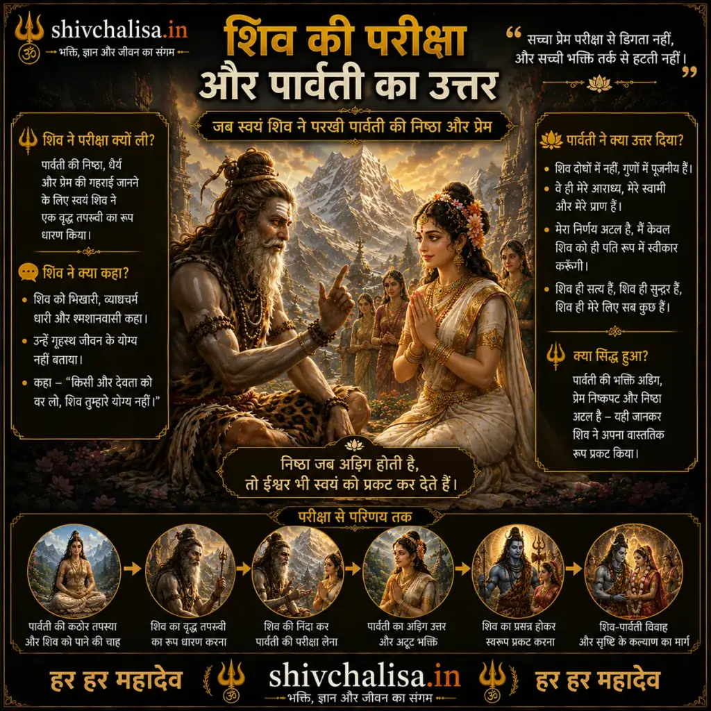 शिव-पार्वती विवाह – वह प्रेम कहानी जो तपस्या से शुरू हुई और अनंत तक चली | Shiv Parvati Vivah 2 Shiv ki Pariksha aur Parvati ka Uttar