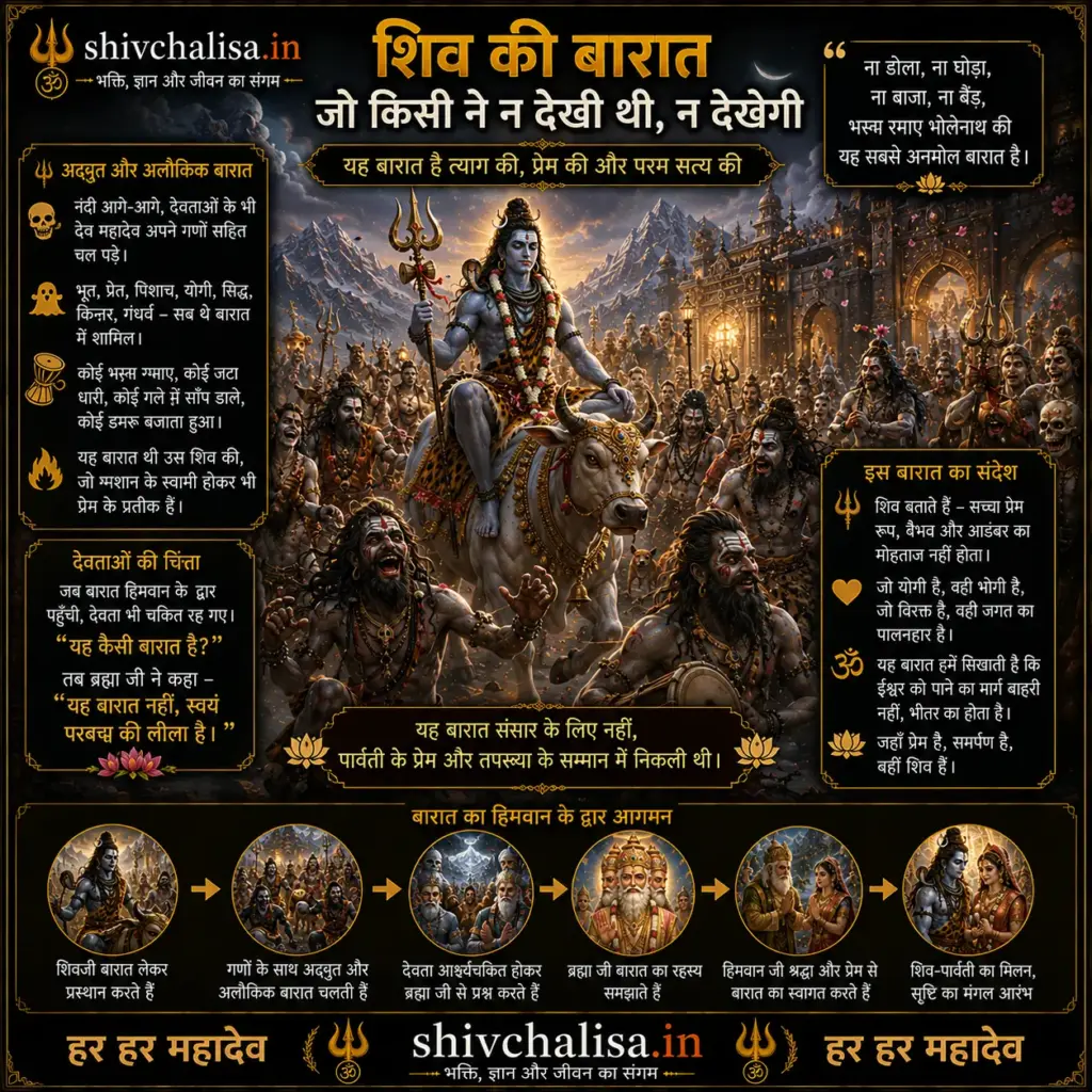 शिव-पार्वती विवाह – वह प्रेम कहानी जो तपस्या से शुरू हुई और अनंत तक चली | Shiv Parvati Vivah 8 Shivji ki Barat
