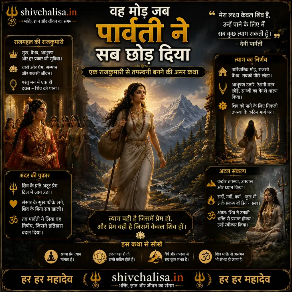 शिव-पार्वती विवाह – वह प्रेम कहानी जो तपस्या से शुरू हुई और अनंत तक चली | Shiv Parvati Vivah 5 Vo mod ja Parvati ne sab chod diya